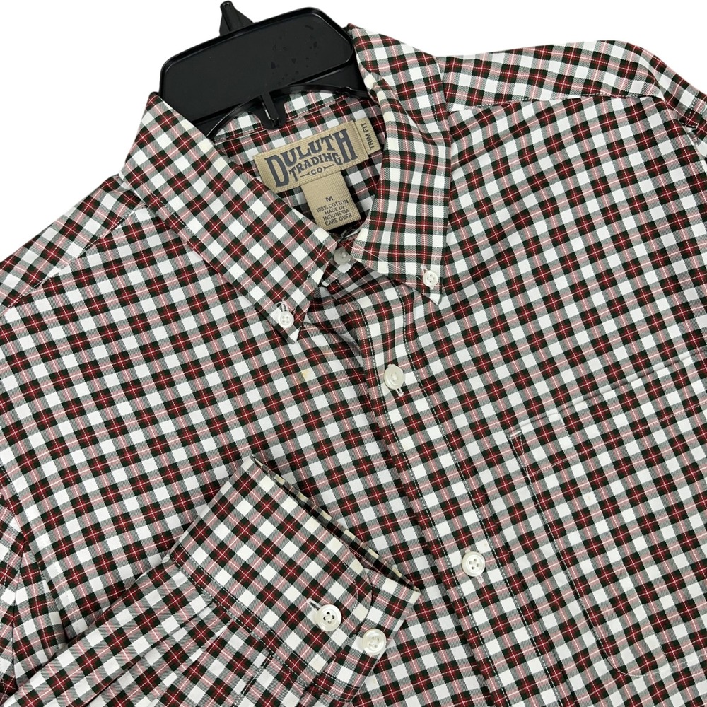 Duluth Trading Gorpcore Workwear Plaid Button Down Shirt Mens M